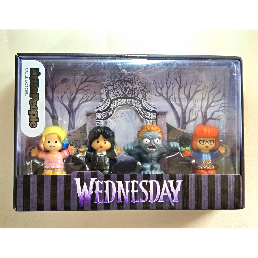 Fisher-Price Little People Wednesday Addams 4 Figure Collector Set HWX46 New
